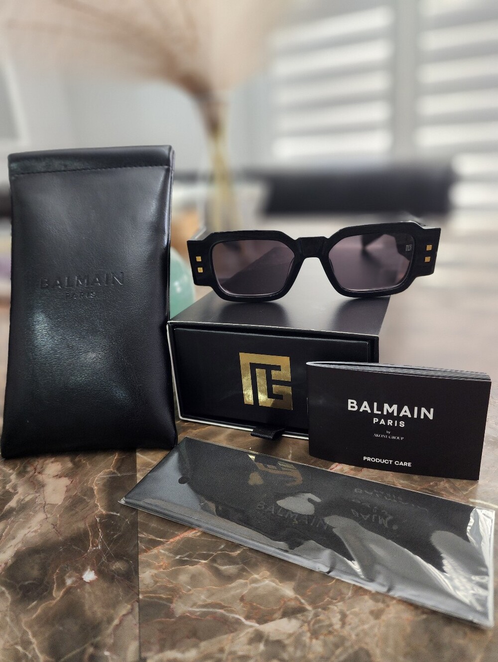 BALMAIN Authentic Oliver III Acetate Black Sunglasses UNISEX